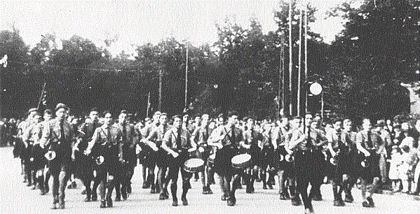 Fanfarenzug auf dem Frankfurter Jugendtag 1931